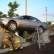 Illustration for article titled VW Passat Lands In Precarious Position After Failed Ken Block Impersonation
